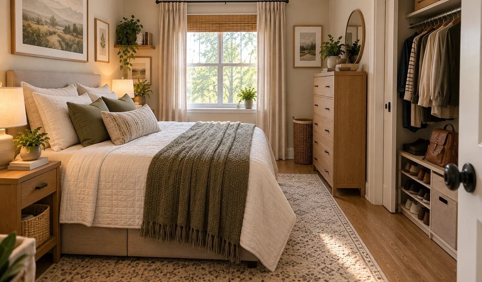 Small bedroom organization ideas with practical zones for everyday belongings